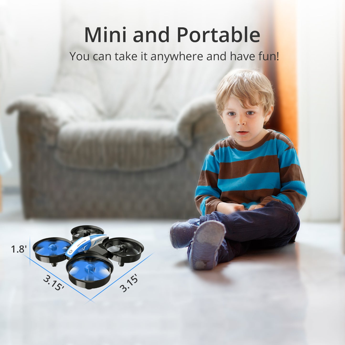 HS210 Holy Stone Mini Drone – Blue
